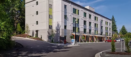 Exterior image of The Residences at Qualicum Station