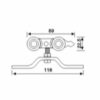 106 - Four Wheel Wood Door Slide Kit and Track - Image 2