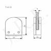 K82 - Zinc 8-10mm Glass Clamp - Image 2