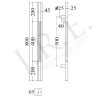 275A - Square Profile Ladder Pull with Walnut - Image 2