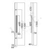 581 - Square Profile Ladder Pull with Walnut - Image 2