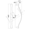 682 - Designer Antique Iron Ladder Pull - Image 2