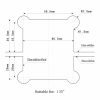 46-135 - Brass Shower Door Hinge 135 Degree Glass to Glass Square - Image 2