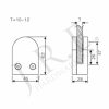 J80-F - Zinc Glass Clamp (Flat Base) - Image 2